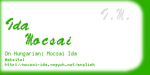 ida mocsai business card